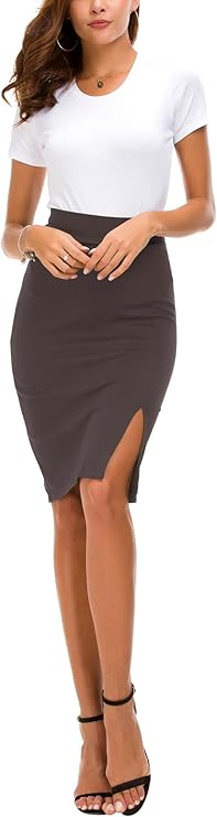 Gonna con spacco Laterale Elastica Bodycon Midi