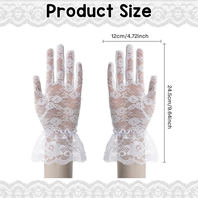 Guanti in pizzo Sposa, Accessori per Costumi per Matrimoni