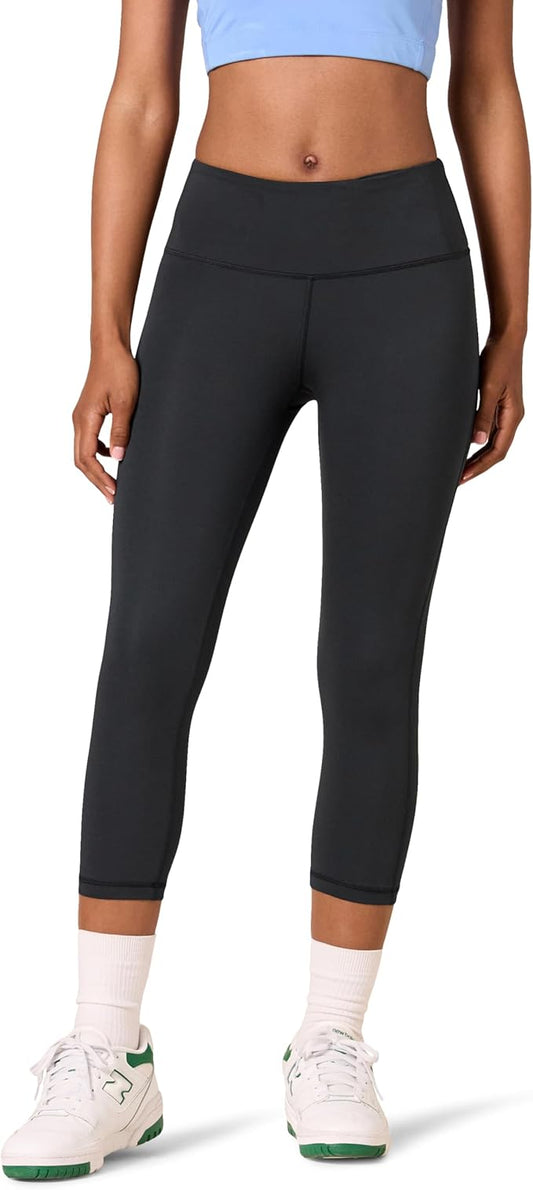 Leggings Capri Sportivi Modellanti per Allenamento a Vita Media