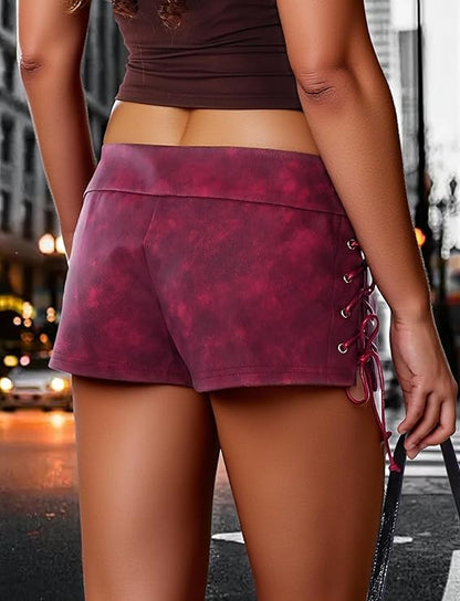 Pantaloncini Corti Ecopelle Vita Bassa