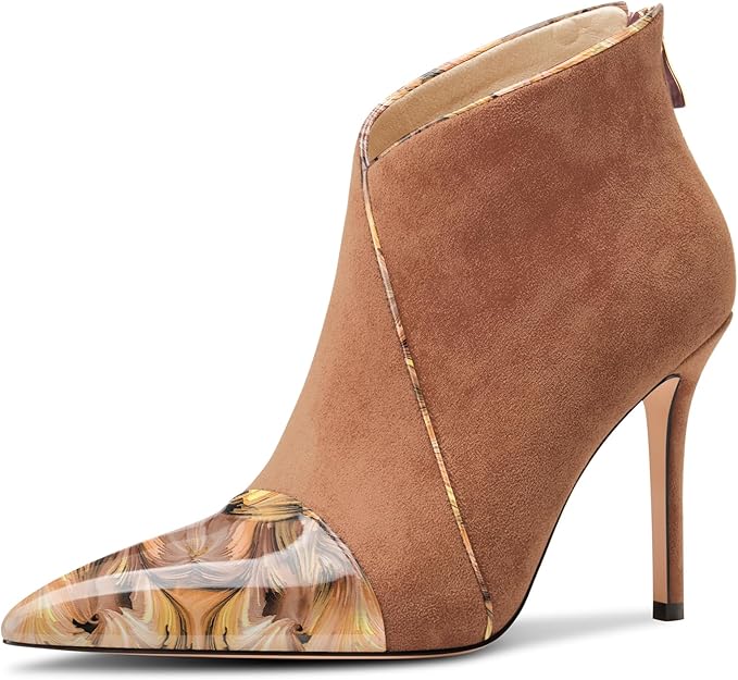 Stivaletti Cerniera Slip-on Feste Ufficio Dress Stivali