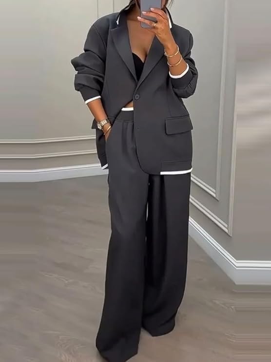 Tailleur Pantaloni Tuta 2 Pezzi Set