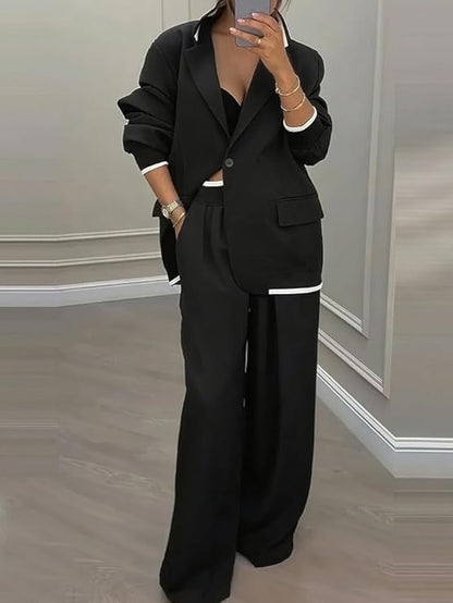 Tailleur Pantaloni Tuta 2 Pezzi Set