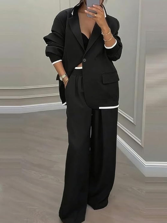 Tailleur Pantaloni Tuta 2 Pezzi Set