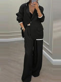 Tailleur Pantaloni Tuta 2 Pezzi Set