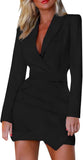 Tailleur Minigonna Elegante Sexy Moda Business Giacca Doppio Petto Blazer