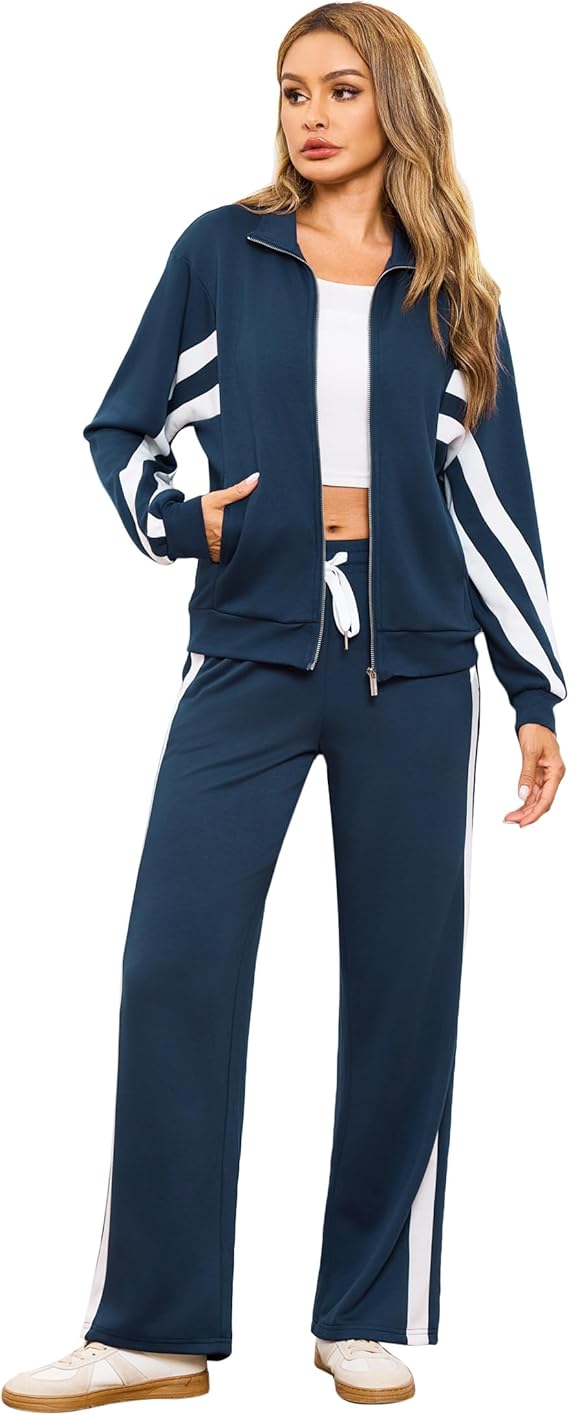 Tuta Donna Sportiva Elegante Completa Tute Maniche Lunghe