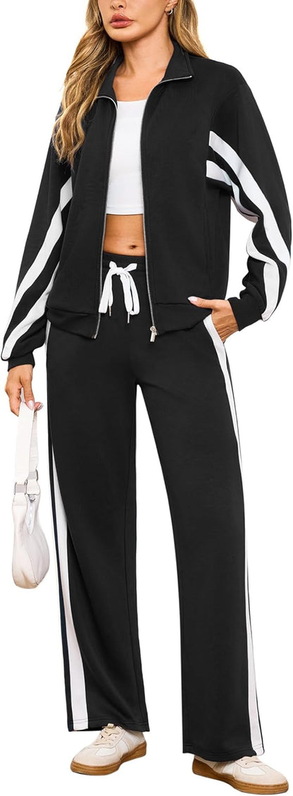 Tuta Donna Sportiva Elegante Completa Tute Maniche Lunghe